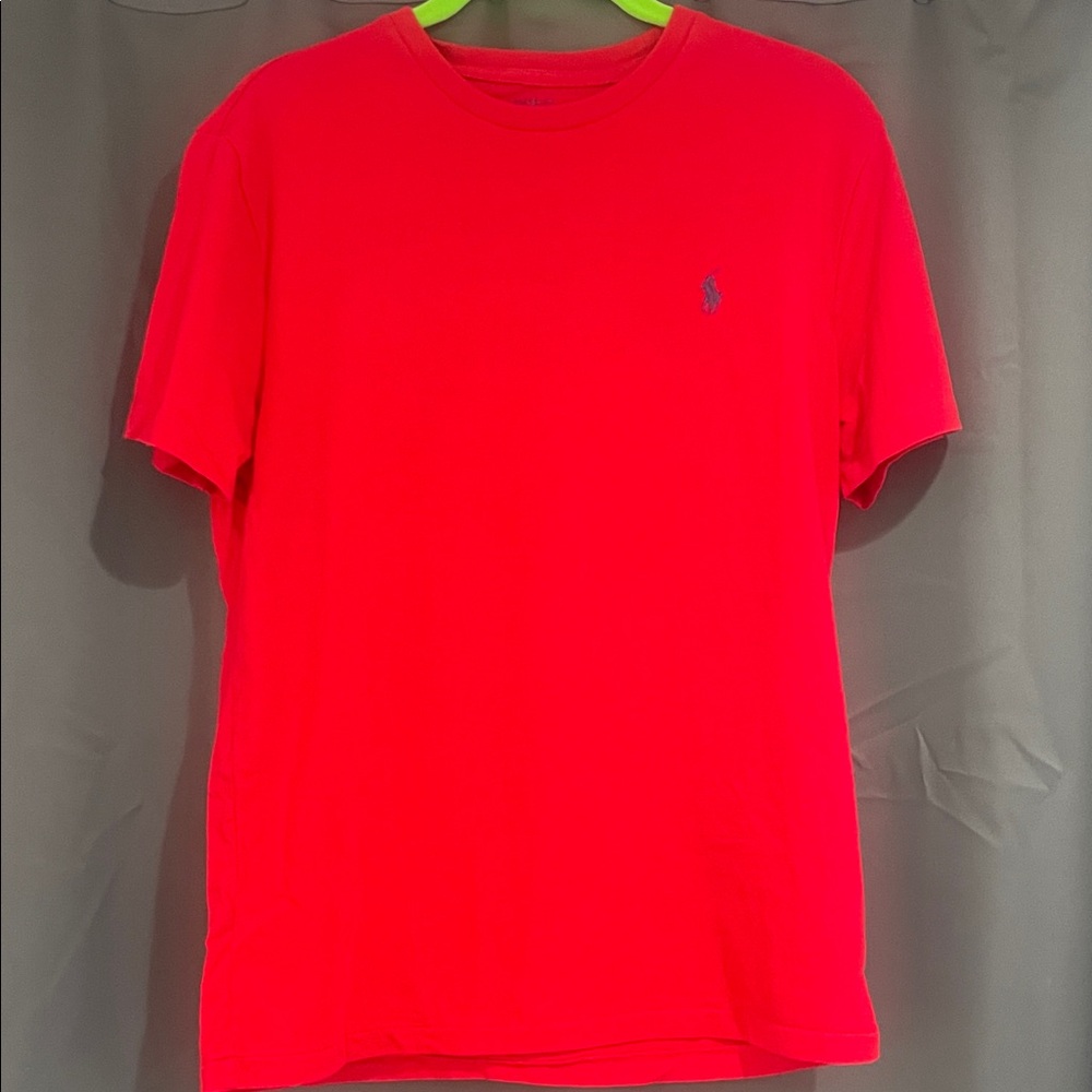 Polo by Ralph Lauren Red Crew Neck Short Sleeve Dress Tee sz S